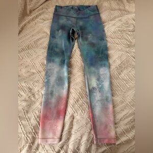 Athleta girl printed chit chat tights, size 8/10 worn once